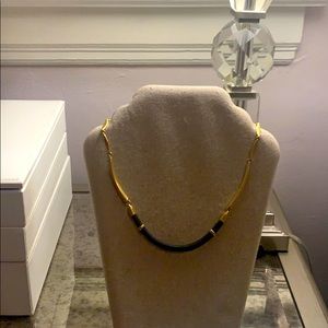 Edgy black and brass Stella & Dot necklace